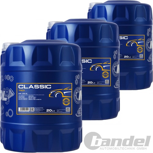 3x20l mannol classic 10w40 - 3x20l,