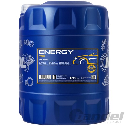 20l mannol energy 5w30 - mannol,